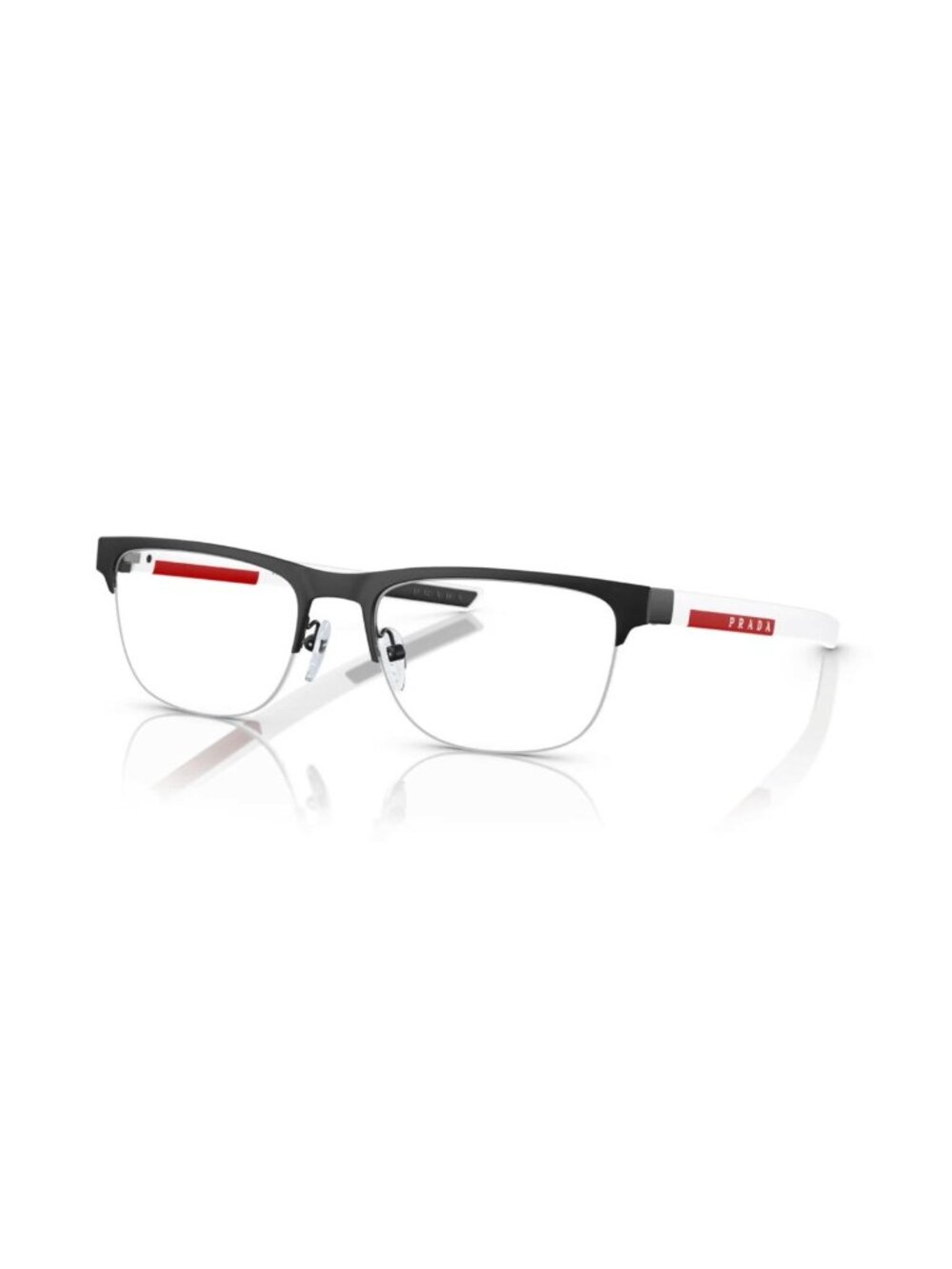 PRADA LINEA ROSSA EYEWEAR PS51QV DG01O1 57 Matte Black Half Rim Frmae